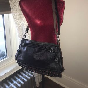 Ali William Black Vegan Leather with Studs